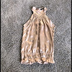 Gold silk top